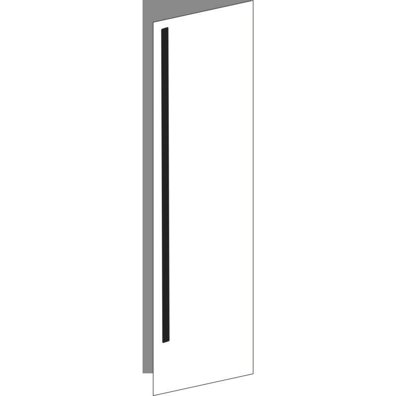 Tür 40x140 rechts, für Unterschränke oder Hochschränke (Griff Oben), ONE_LINE NERO INGO
