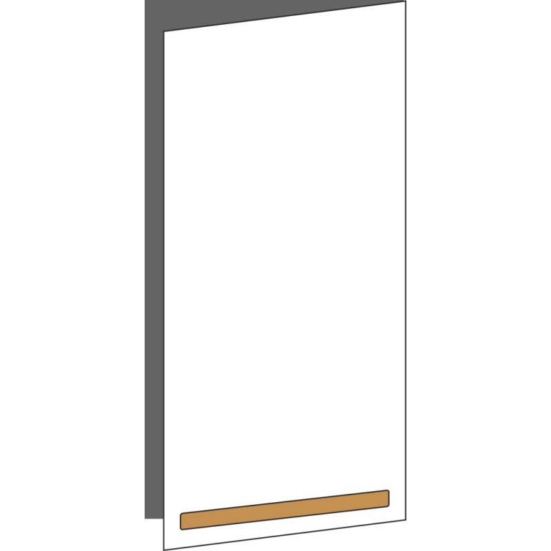 Tür 40x80 rechts, für Oberschränke oder Hochschränke (Griff Unten), ONE_LINE OAK