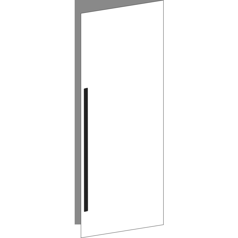 Tür 60x200 rechts, für Oberschränke oder Hochschränke (Griff Unten), ONE_LINE NERO INGO