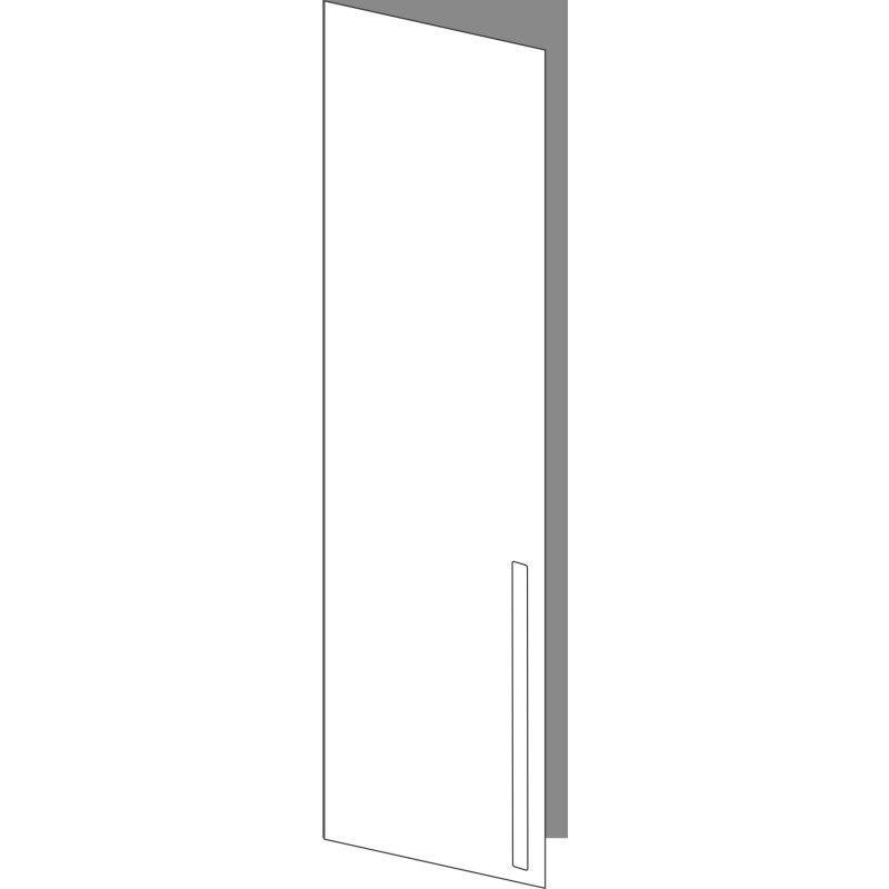Tür 40x140 links, für Oberschränke oder Hochschränke (Griff Unten), ONE_LINE MONO