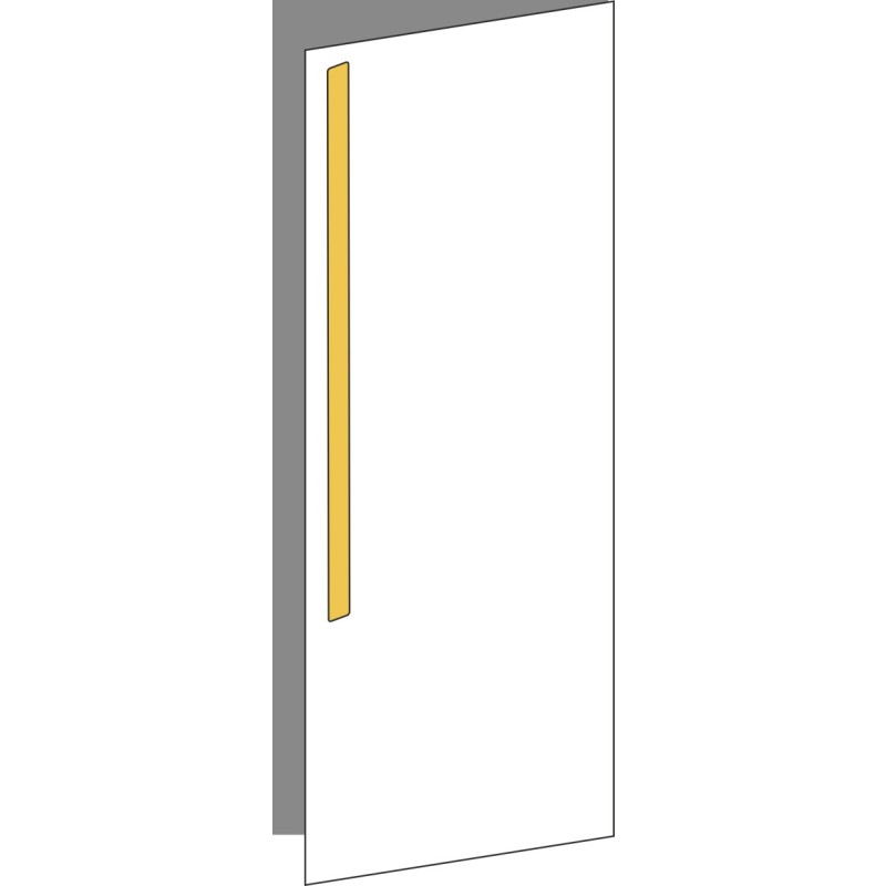 Tür 40x100 rechts, für Unterschränke oder Hochschränke (Griff Oben), ONE_LINE GOLD