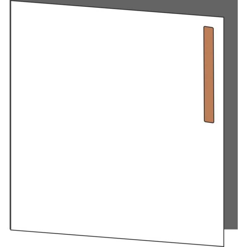 Tür 60x60 links, für Unterschränke oder Hochschränke (Griff Oben), ONE_LINE COPPER