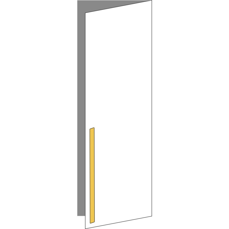 Tür 40x120 rechts, für Oberschränke oder Hochschränke (Griff Unten), ONE_LINE BRASS