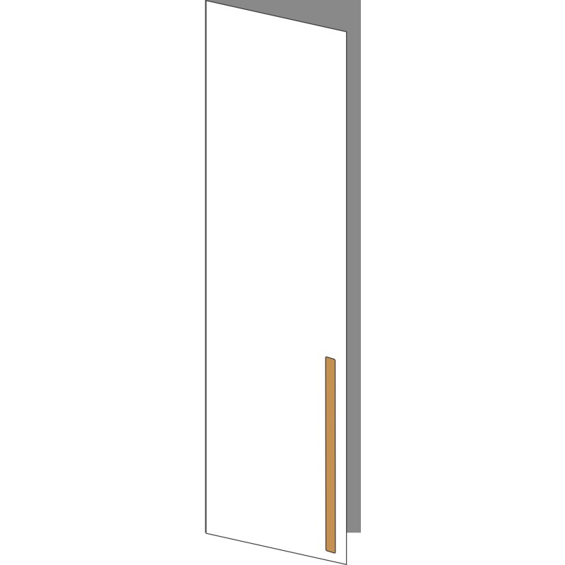 Tür 40x140 links, für Oberschränke oder Hochschränke (Griff Unten), ONE_LINE OAK