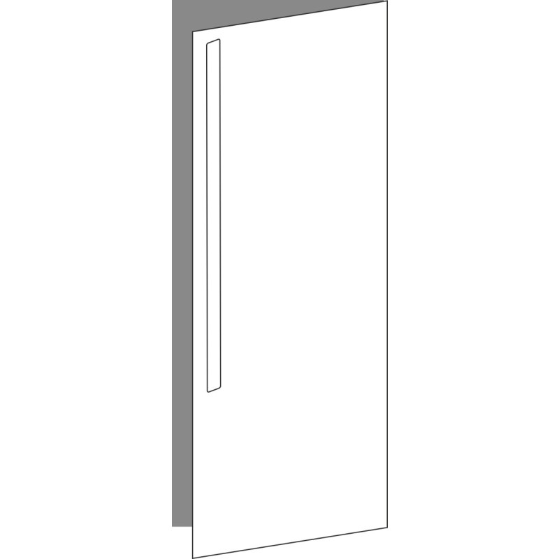 Tür 40x100 rechts, für Unterschränke oder Hochschränke (Griff Oben), ONE_LINE MONO
