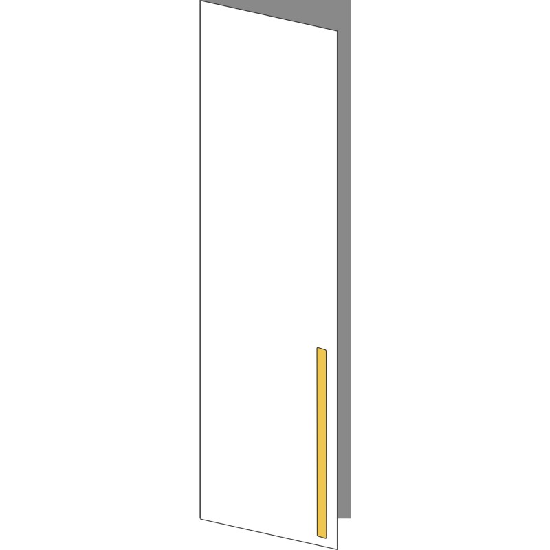 Tür 40x140 links, für Oberschränke oder Hochschränke (Griff Unten), ONE_LINE BRASS
