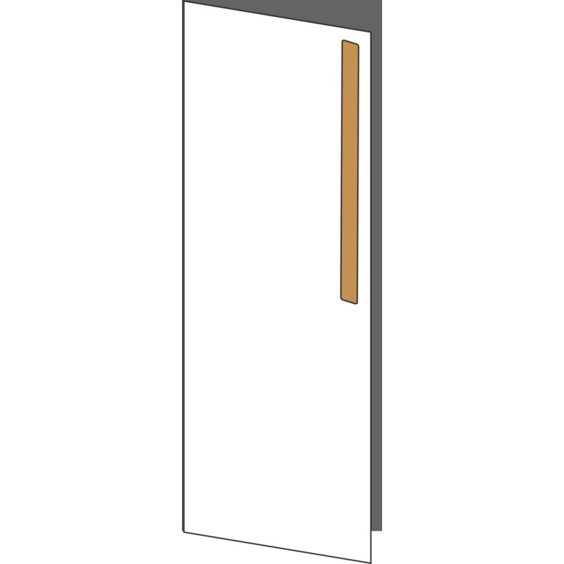 Tür 30x80 links, für Unterschränke oder Hochschränke (Griff Oben), ONE_LINE OAK