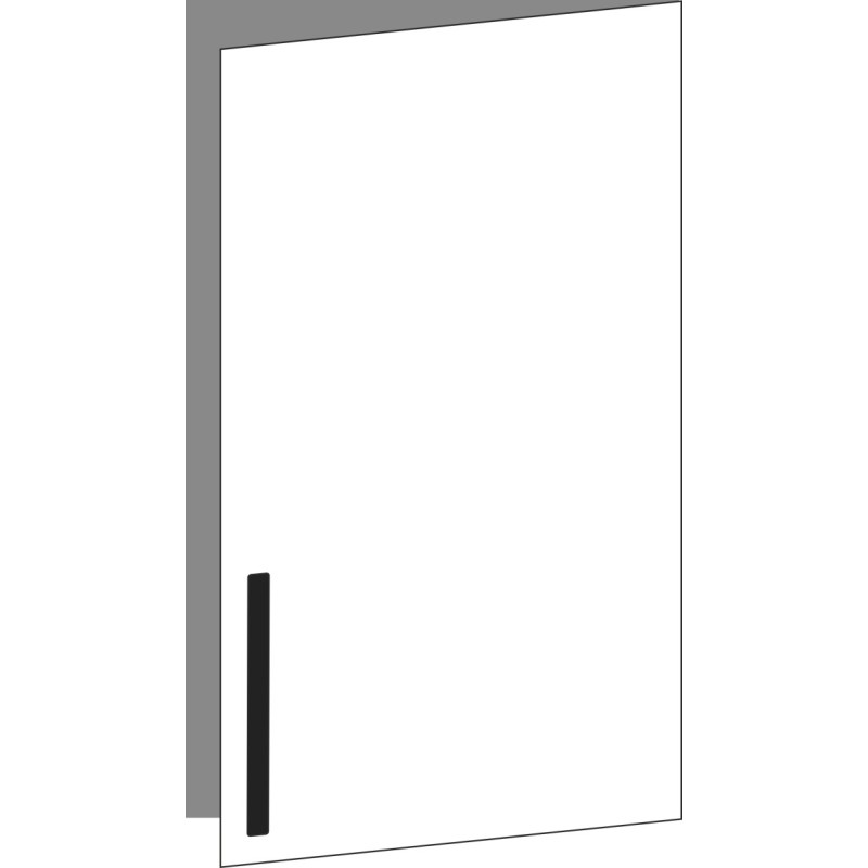 Tür 60x100 rechts, für Oberschränke oder Hochschränke (Griff Unten), ONE_LINE NERO INGO