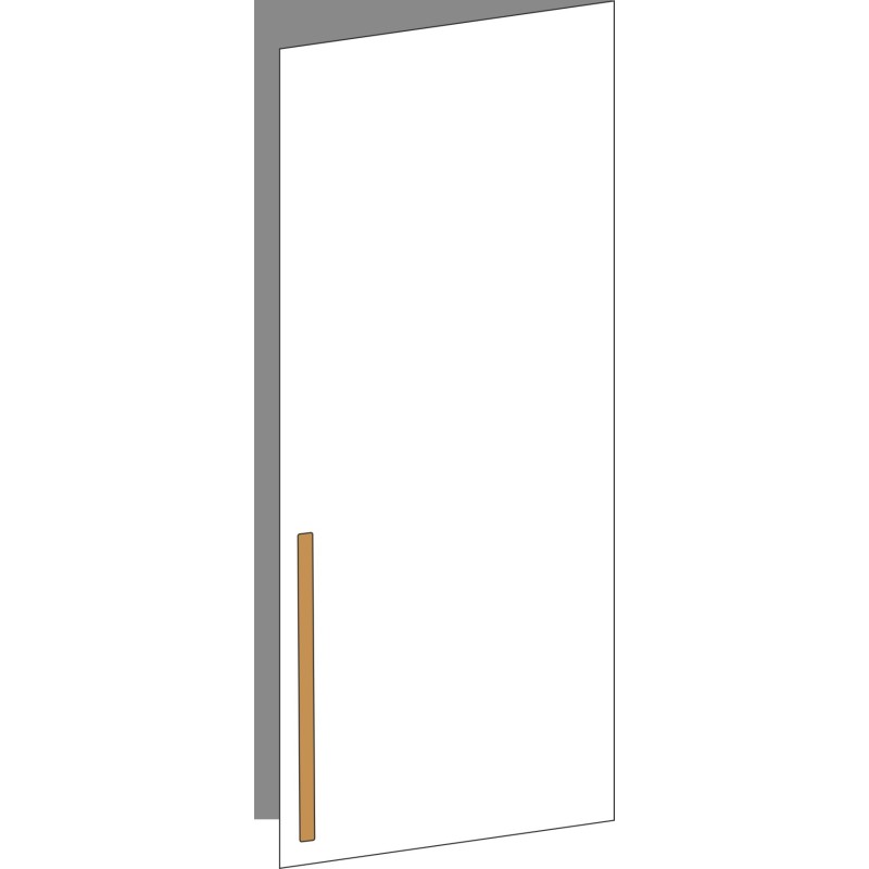 Tür 60x140 rechts, für Oberschränke oder Hochschränke (Griff Unten), ONE_LINE OAK