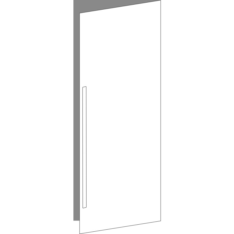 Tür 60x200 rechts, für Oberschränke oder Hochschränke (Griff Unten), ONE_LINE MONO