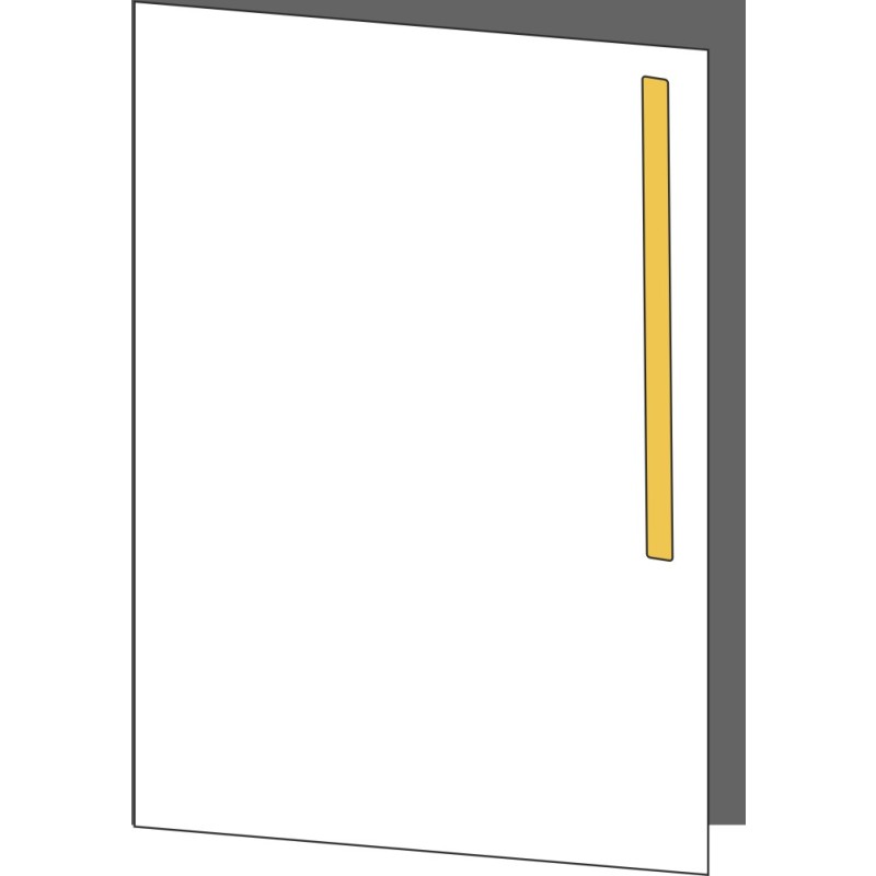 Tür 60x80 links, für Unterschränke oder Hochschränke (Griff Oben), ONE_LINE BRASS