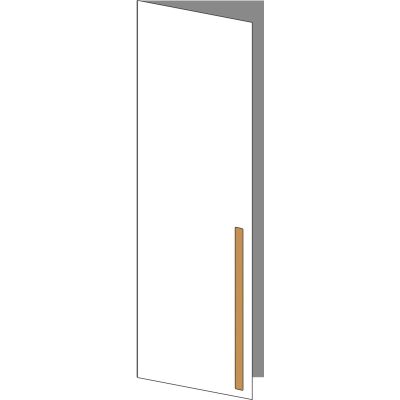 Tür 40x120 links, für Oberschränke oder Hochschränke (Griff Unten), ONE_LINE OAK