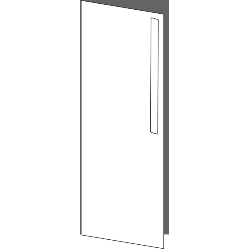 Tür 30x80 links, für Unterschränke oder Hochschränke (Griff Oben), ONE_LINE MONO