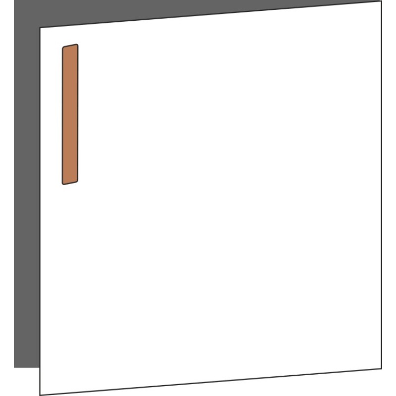 Tür 60x60 rechts, für Unterschränke oder Hochschränke (Griff Oben), ONE_LINE COPPER