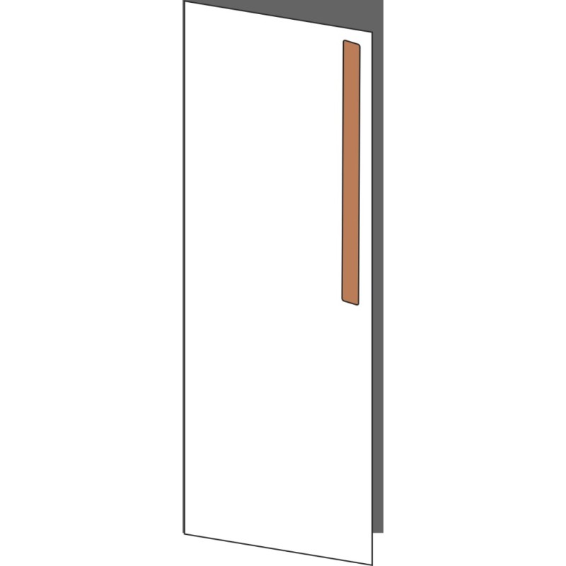 Tür 30x80 links, für Unterschränke oder Hochschränke (Griff Oben), ONE_LINE COPPER