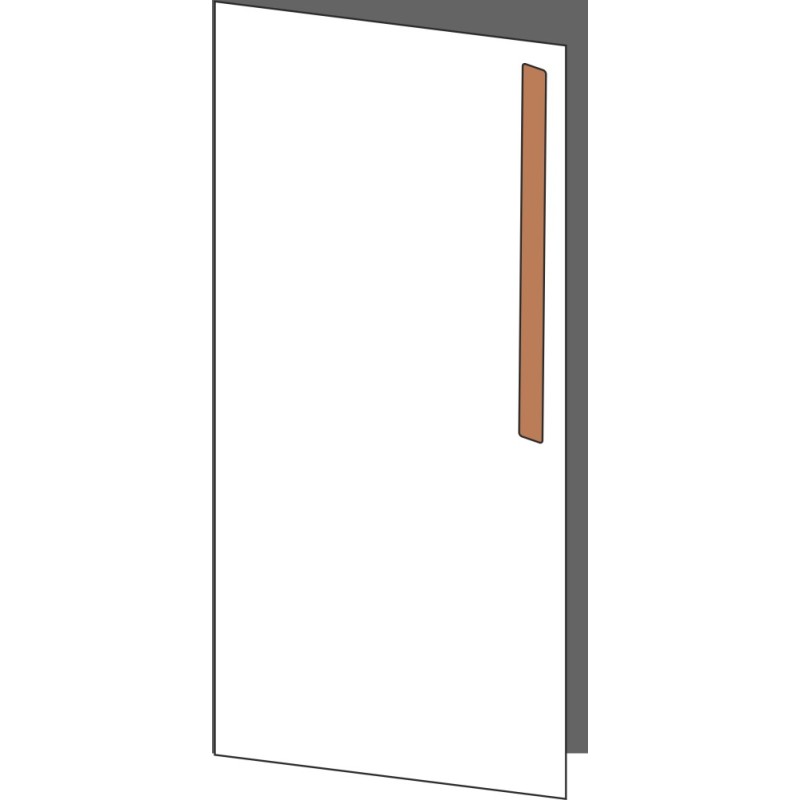 Tür 40x80 links, für Unterschränke oder Hochschränke (Griff Oben), ONE_LINE COPPER