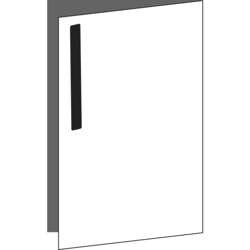 Tür 40x60 rechts, für Unterschränke oder Hochschränke (Griff Oben), ONE_LINE NERO INGO