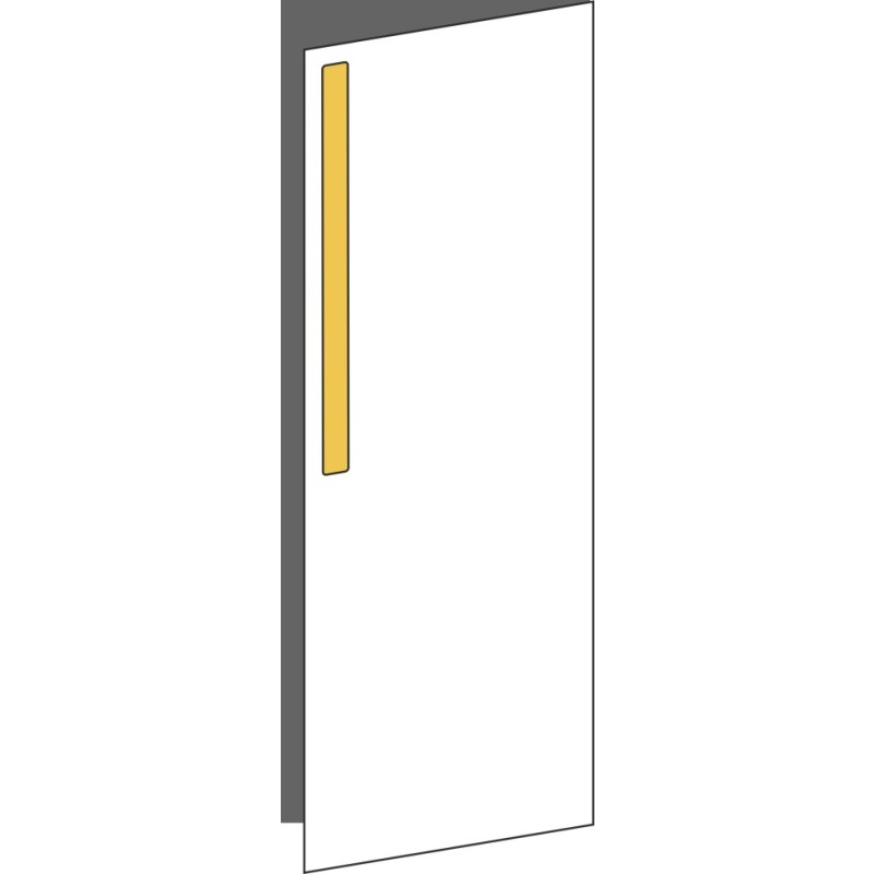 Tür 30x80 rechts, für Unterschränke oder Hochschränke (Griff Oben), ONE_LINE GOLD