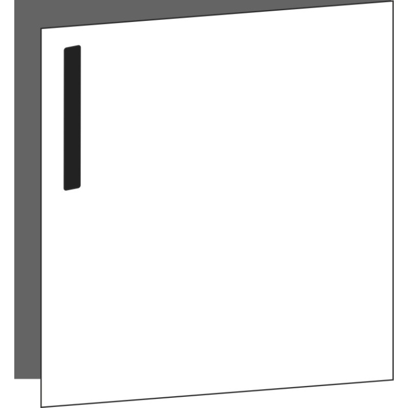 Tür 60x60 rechts, für Unterschränke oder Hochschränke (Griff Oben), ONE_LINE NERO INGO