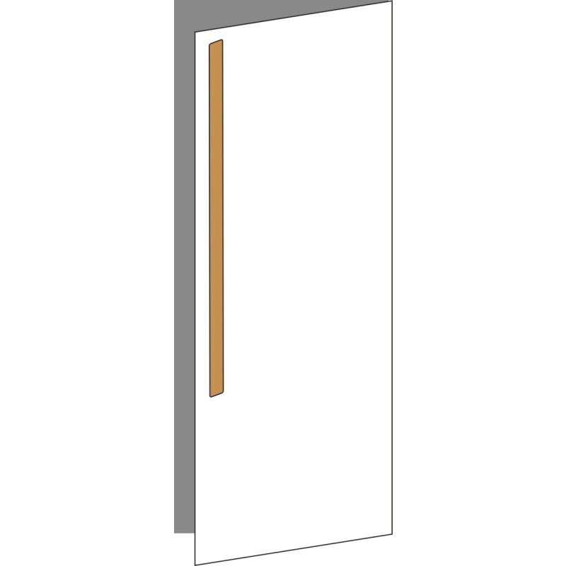 Tür 40x100 rechts, für Unterschränke oder Hochschränke (Griff Oben), ONE_LINE OAK
