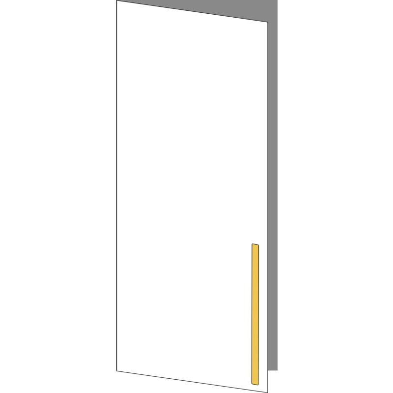 Tür 60x140 links, für Oberschränke oder Hochschränke (Griff Unten), ONE_LINE GOLD