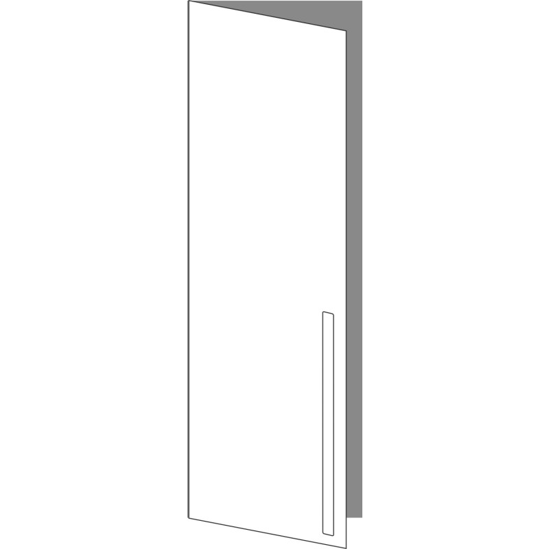 Tür 40x120 links, für Oberschränke oder Hochschränke (Griff Unten), ONE_LINE MONO
