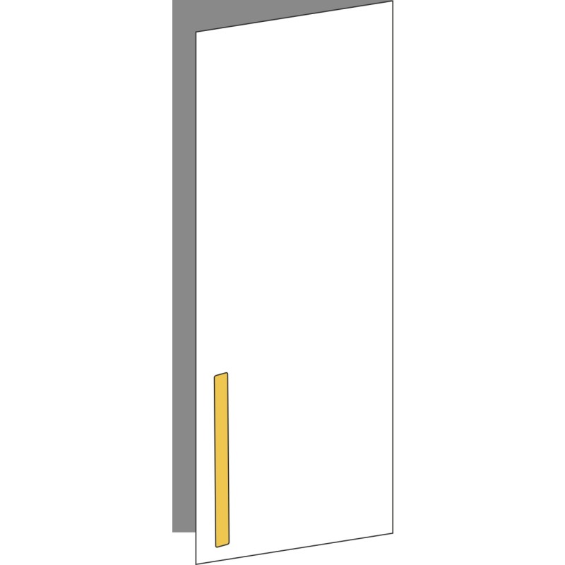 Tür 40x100 rechts, für Oberschränke oder Hochschränke (Griff Unten), ONE_LINE GOLD