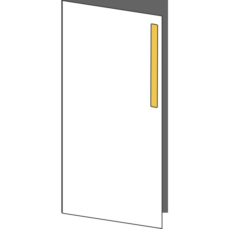 Tür 30x60 links, für Unterschränke oder Hochschränke (Griff Oben), ONE_LINE BRASS