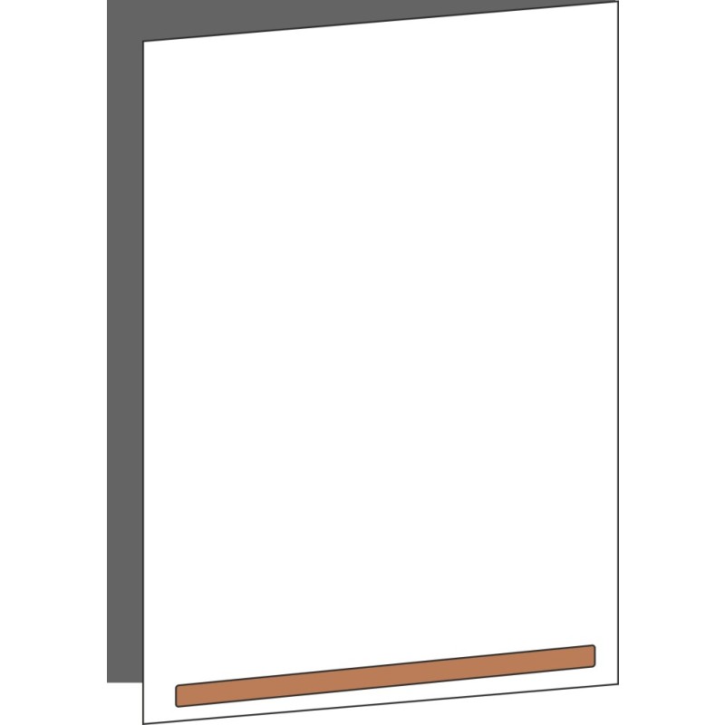 Tür 60x80 rechts, für Oberschränke oder Hochschränke (Griff Unten), ONE_LINE COPPER