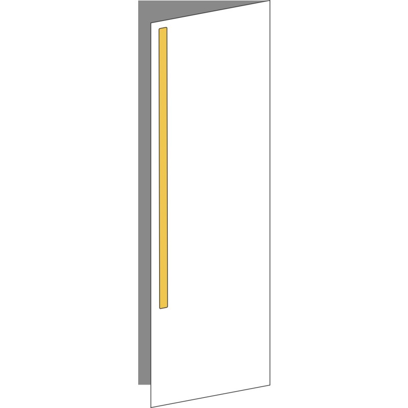Tür 40x120 rechts, für Unterschränke oder Hochschränke (Griff Oben), ONE_LINE BRASS