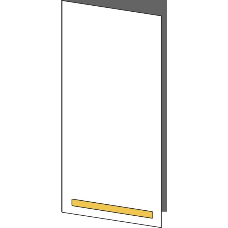 Tür 30x60 links, für Oberschränke oder Hochschränke (Griff Unten), ONE_LINE BRASS