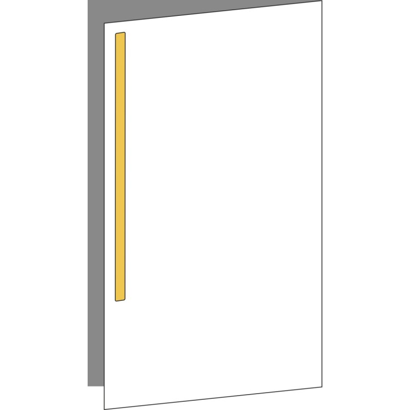 Tür 60x100 rechts, für Unterschränke oder Hochschränke (Griff Oben), ONE_LINE BRASS