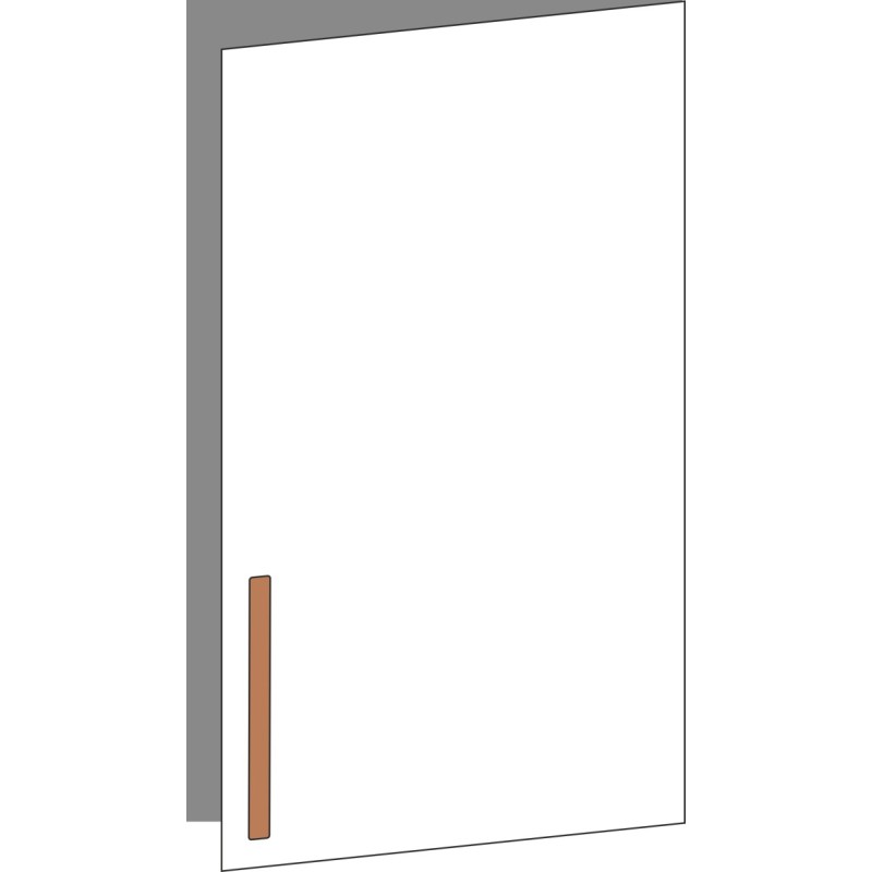Tür 60x100 rechts, für Oberschränke oder Hochschränke (Griff Unten), ONE_LINE COPPER