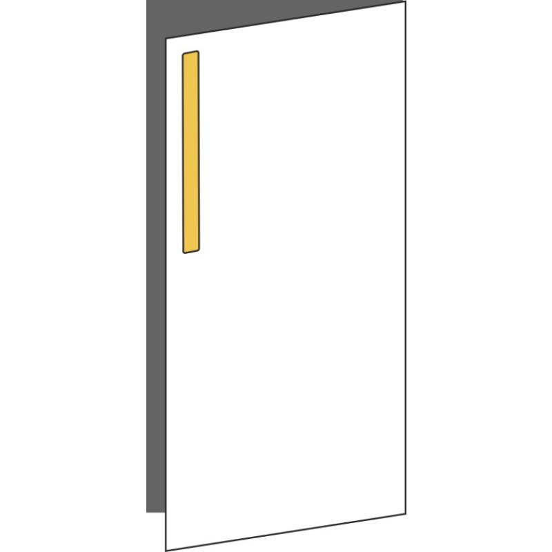 Tür 30x60 rechts, für Unterschränke oder Hochschränke (Griff Oben), ONE_LINE BRASS