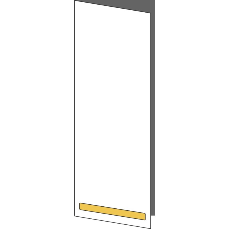 Tür 30x80 links, für Oberschränke oder Hochschränke (Griff Unten), ONE_LINE BRASS