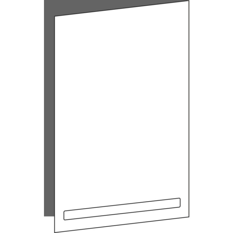 Tür 40x60 rechts, für Oberschränke oder Hochschränke (Griff Unten), ONE_LINE MONO