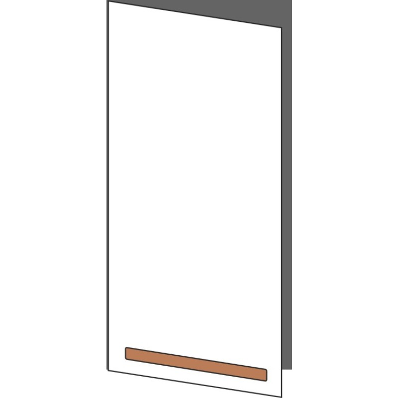 Tür 30x60 links, für Oberschränke oder Hochschränke (Griff Unten), ONE_LINE COPPER