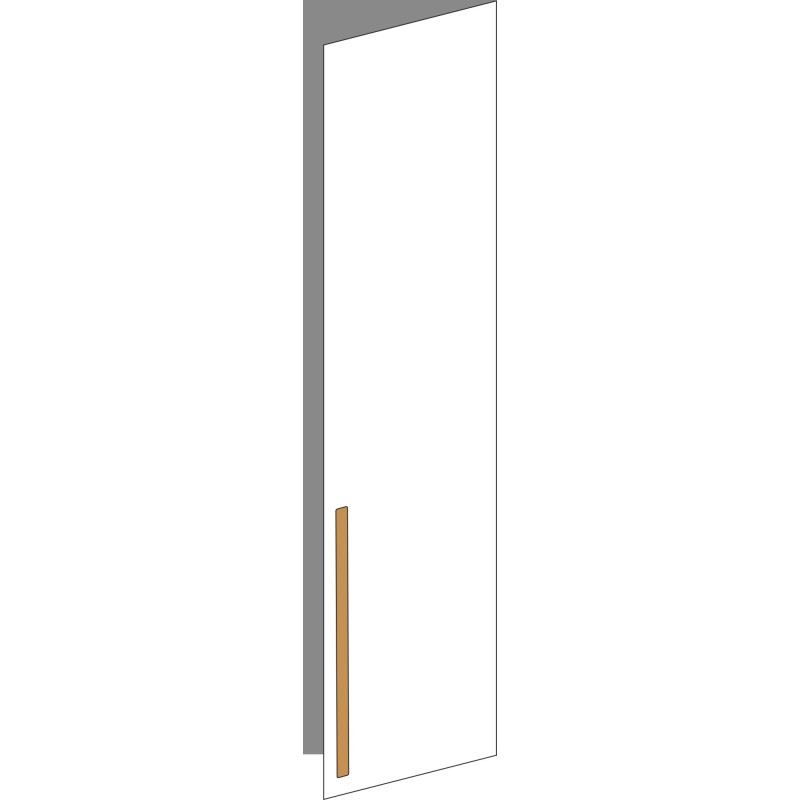 Tür 40x200 rechts, für Oberschränke oder Hochschränke (Griff Unten), ONE_LINE OAK
