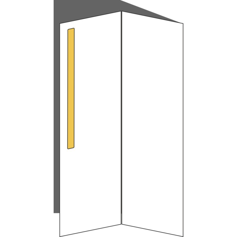 Tür Eckschrank 26x80 rechts, für Eckschränke (2ST), ONE_LINE GOLD (2 Stück)