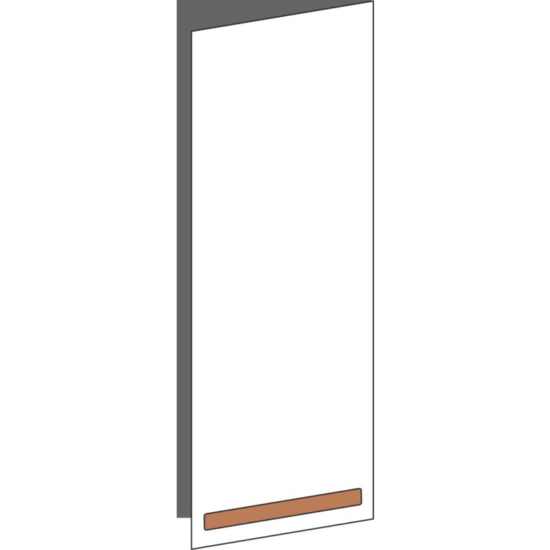 Tür 30x80 rechts, für Oberschränke oder Hochschränke (Griff Unten), ONE_LINE COPPER