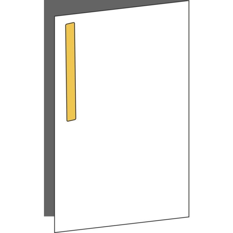 Tür 40x60 rechts, für Unterschränke oder Hochschränke (Griff Oben), ONE_LINE GOLD