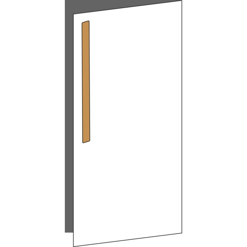 Tür 40x80 rechts, für Unterschränke oder Hochschränke (Griff Oben), ONE_LINE OAK