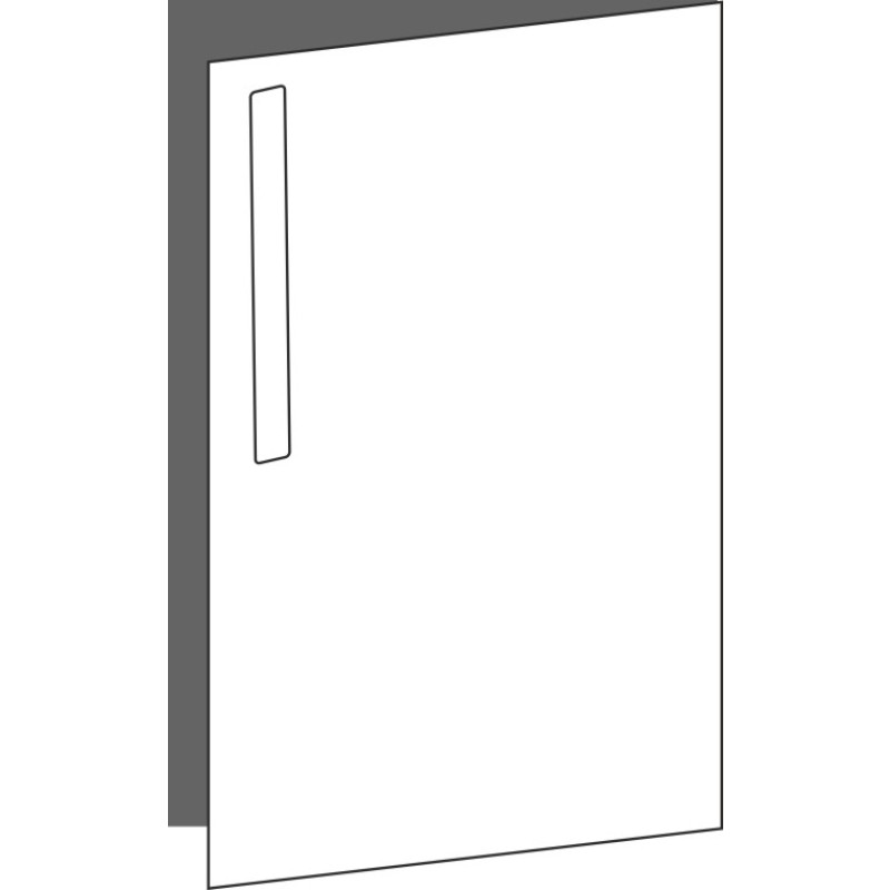 Tür 40x60 rechts, für Unterschränke oder Hochschränke (Griff Oben), ONE_LINE MONO