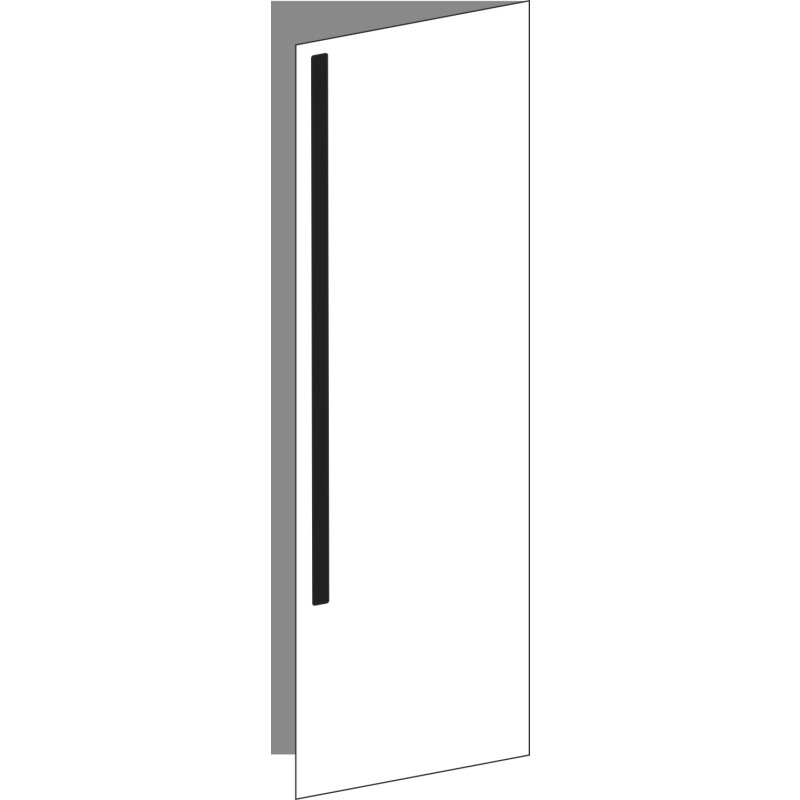 Tür 40x120 rechts, für Unterschränke oder Hochschränke (Griff Oben), ONE_LINE NERO INGO