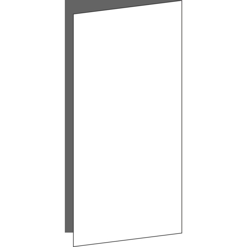 Tür 40x82 rechts, für Oberschränke, grifflos (mit Überstand)