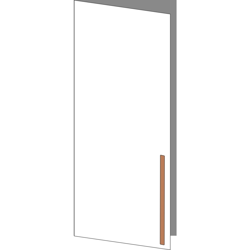 Tür 60x140 links, für Oberschränke oder Hochschränke (Griff Unten), ONE_LINE COPPER