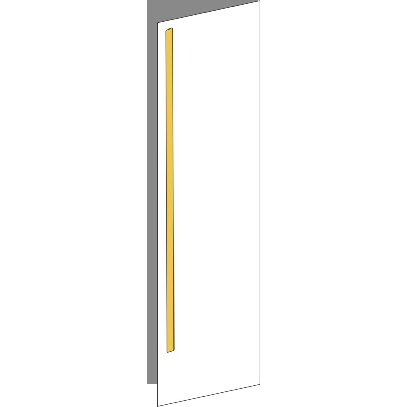 Tür 40x140 rechts, für Unterschränke oder Hochschränke (Griff Oben), ONE_LINE GOLD