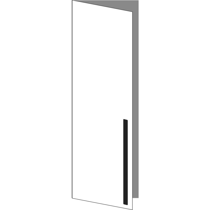 Tür 40x120 links, für Oberschränke oder Hochschränke (Griff Unten), ONE_LINE NERO INGO