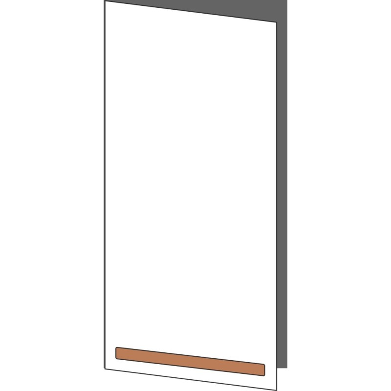 Tür 40x80 links, für Oberschränke oder Hochschränke (Griff Unten), ONE_LINE COPPER