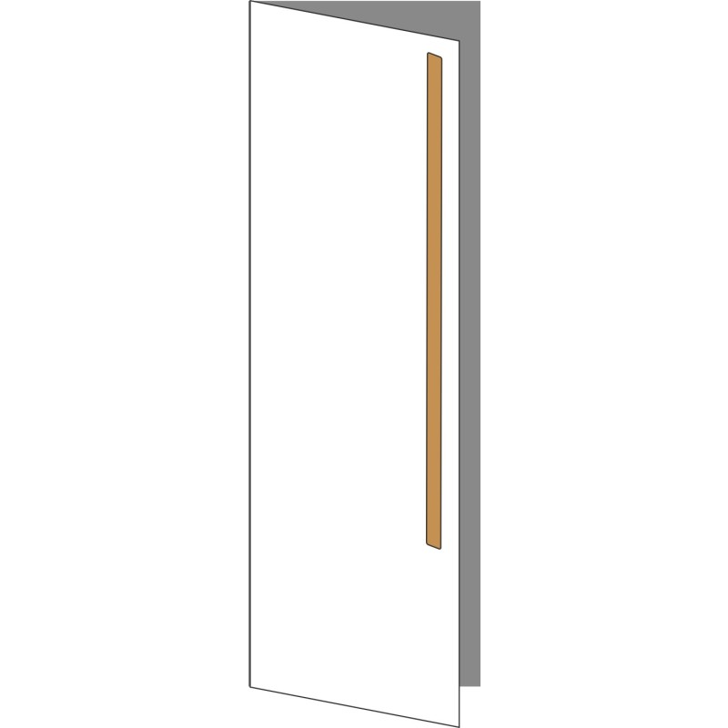 Tür 40x120 links, für Unterschränke oder Hochschränke (Griff Oben), ONE_LINE OAK